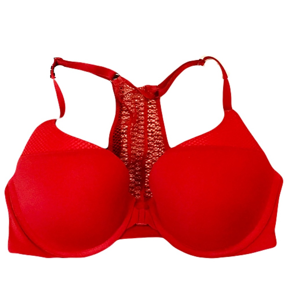 Victoria’s Secret T-Shirt Push-Up Full Coverage Bra in Red, size 34D